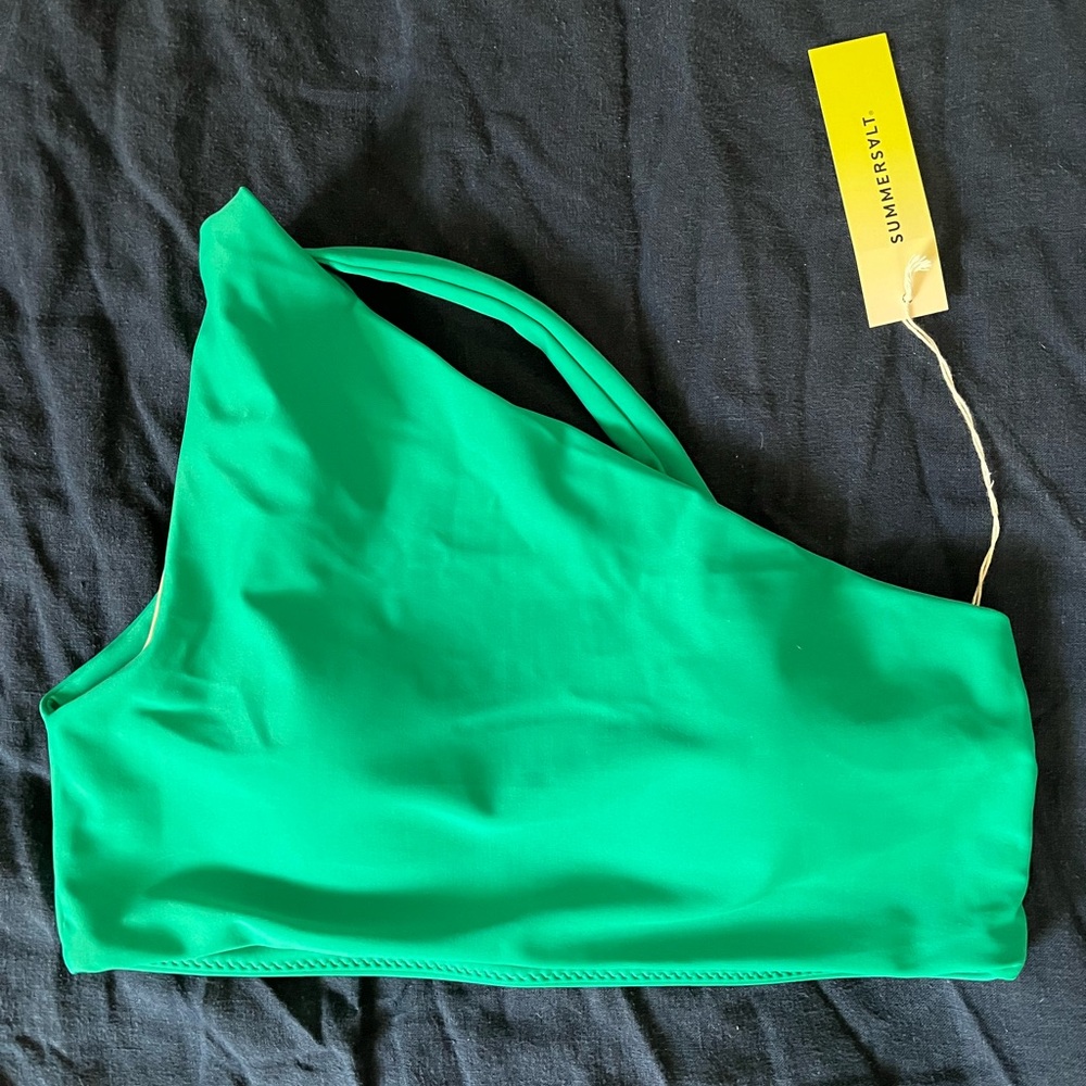 Summersalt Ruched Sidestroke Bikini Top - sea glass size 4